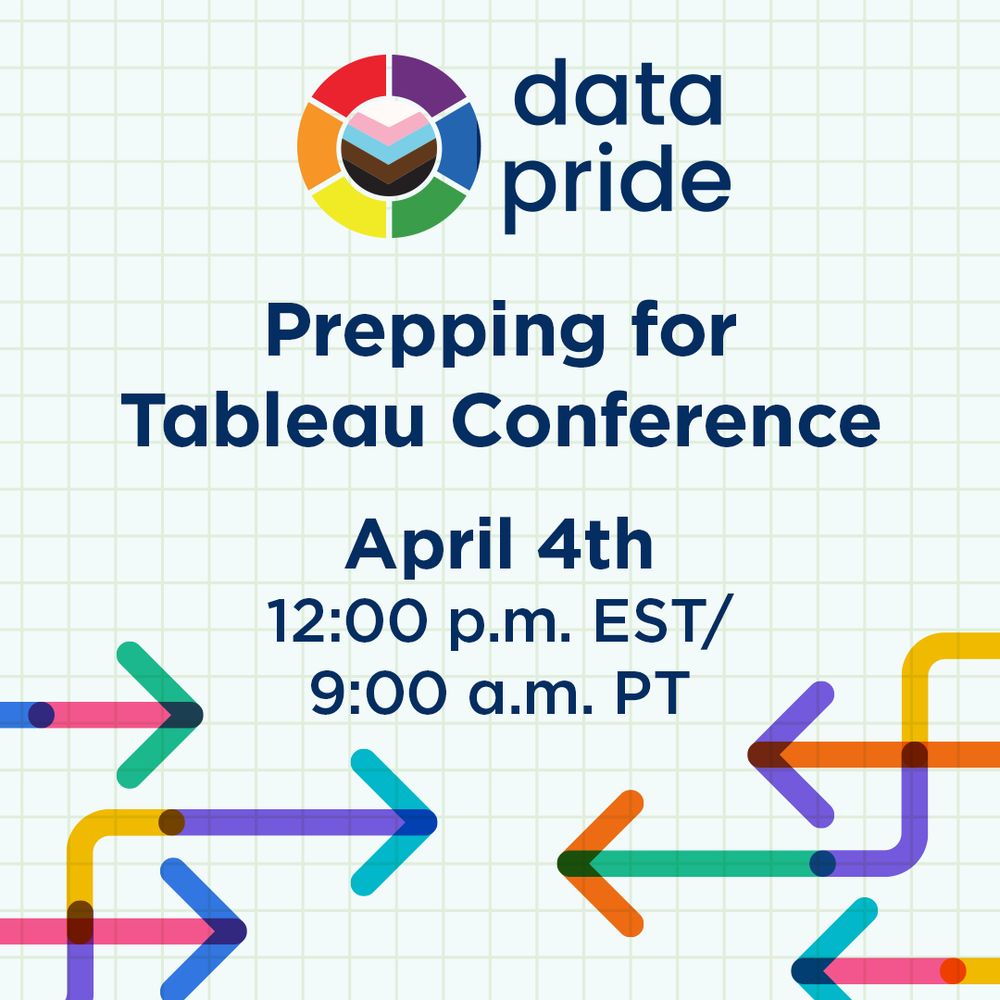 Data Pride: Prepping for Tableau Conference April 4th 12 PM EST / 9 AM PT