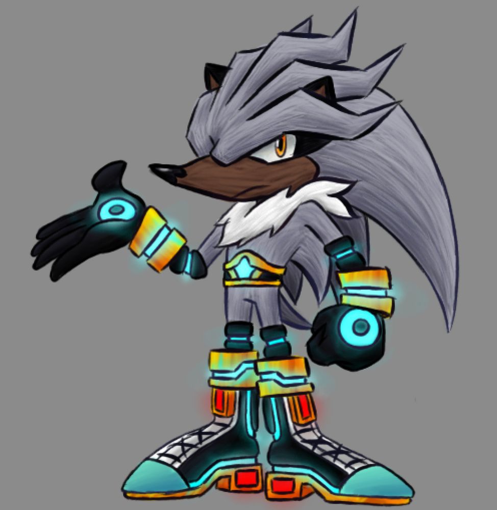a redesign of silver the hedgehog.
