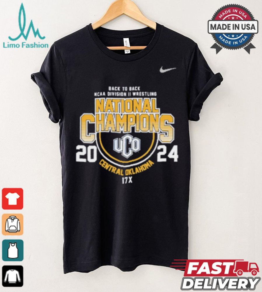 Central Oklahoma 17X Nike 2024 National Champions Shirt - Limotees