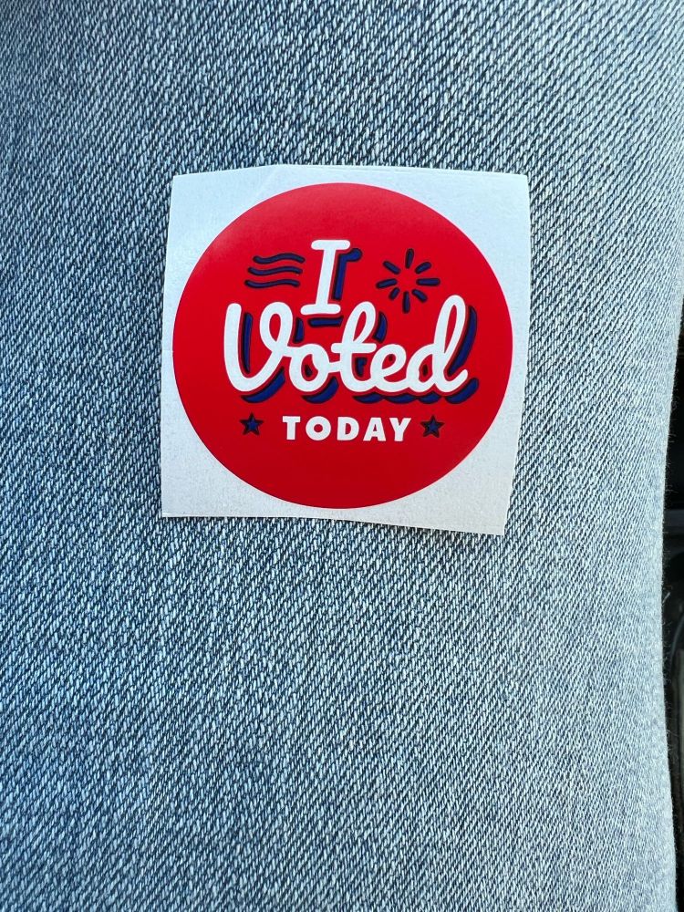 I voted today sticker