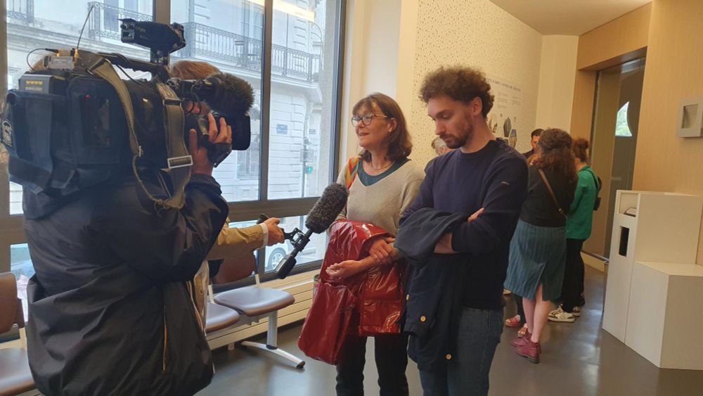 Yann et Rosy Auffray, le 5 juin 2025, au tribunal administratif de Nantes. Crédits : Kristen Falc'hon pour "Splann !".