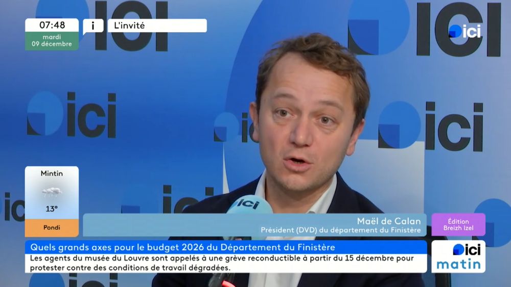 Maël de Calan sur Ici Breizh Izel le 9 décembre 2025.