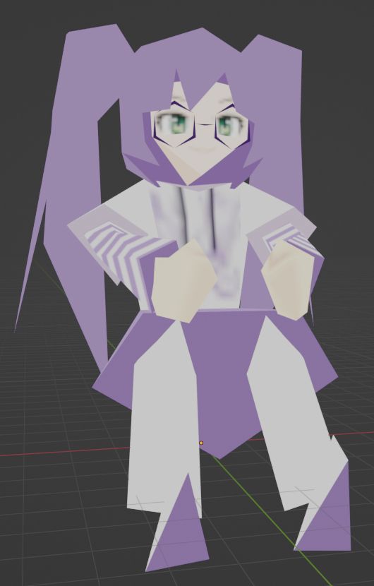 LOD model: low detail version of the player model made of doritos