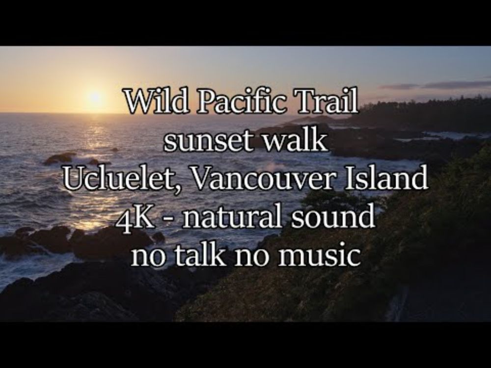 A Sunset Walk in Spring on The Wild Pacific Trail in Ucluelet, Vancouver Island - 4K