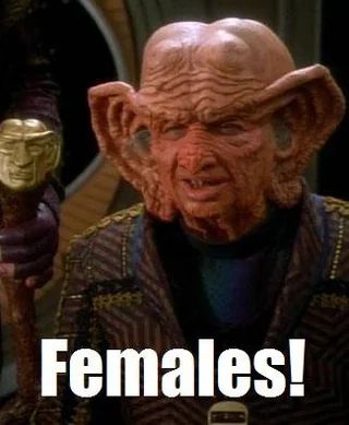 Star Trek Ferengi alien smirking and saying 