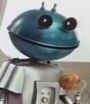 Picture of a robot holding a potato from the 70's Smash commercial