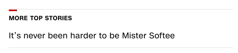 a screenshot from a news website with the headline "It's never been harder to be Mister Softee"