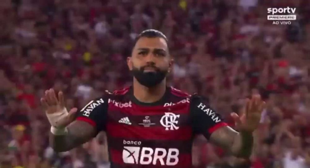 a soccer player with a beard is celebrating a goal during a soccer game .