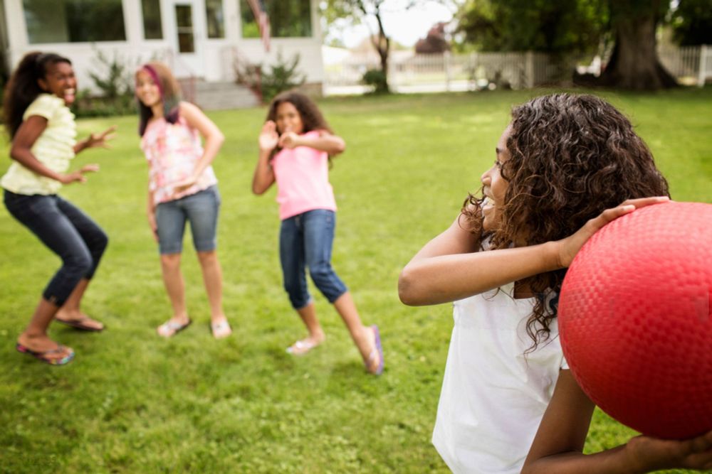 A stock image of a group of women playing dodgeball, an image which plagues people who make correct predictions