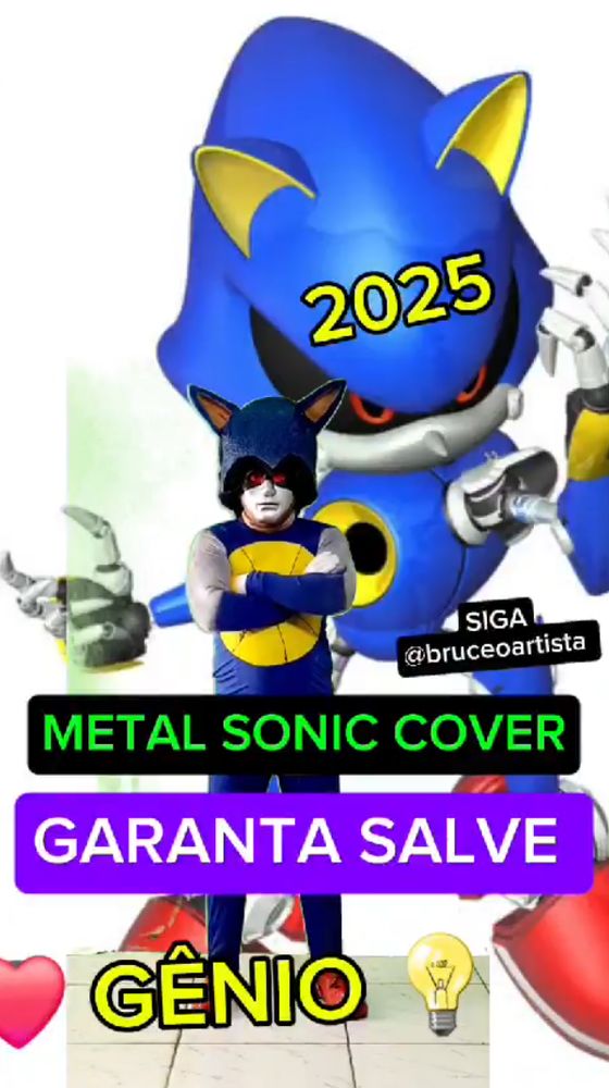 imagem de cosplay do personagem "Metal Sonic" de "Bruce, O Artista"