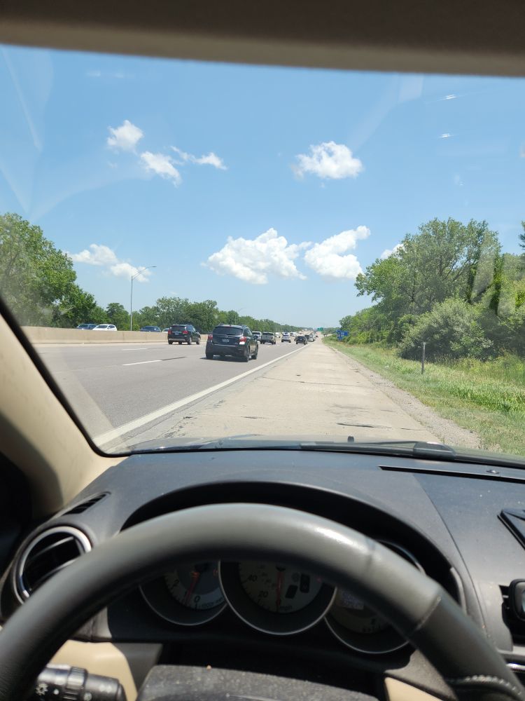 POV. Im in my car stuck on the side of the road because my brakes locked up