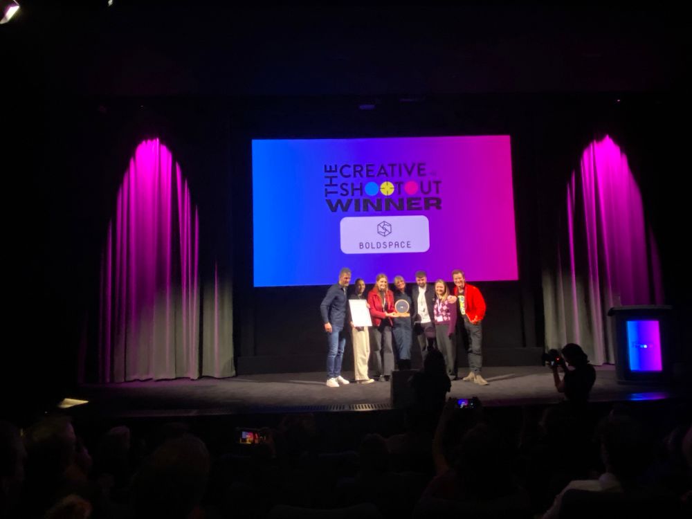 Boldspace on stage at the creative shootout at BAFTA 