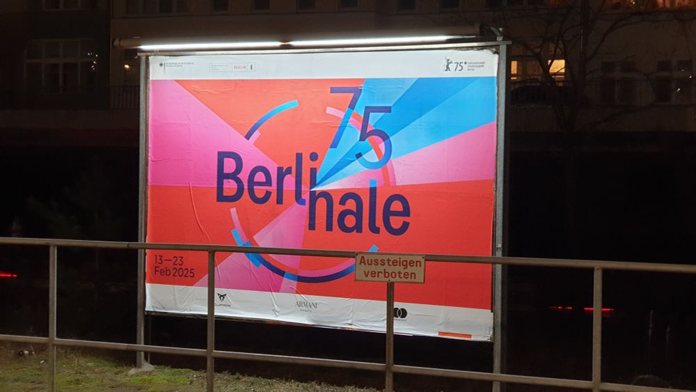 a poster advertising the 75th Berlin International Film Festival