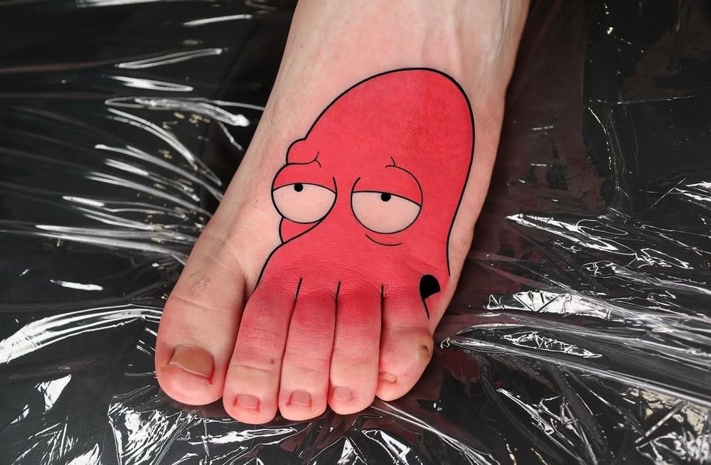 Dr Zoidberg also Fuß Tattoo