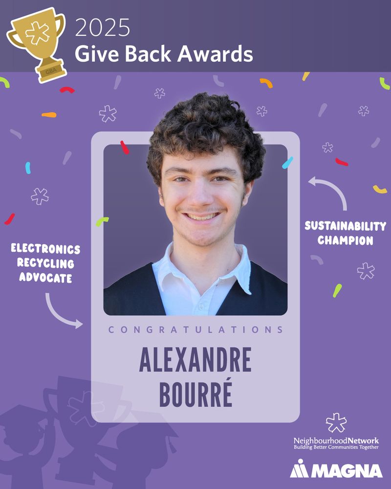 2025 Give Back Awards
Electronics Recycling Advocate
Sustainability Champion
Magna