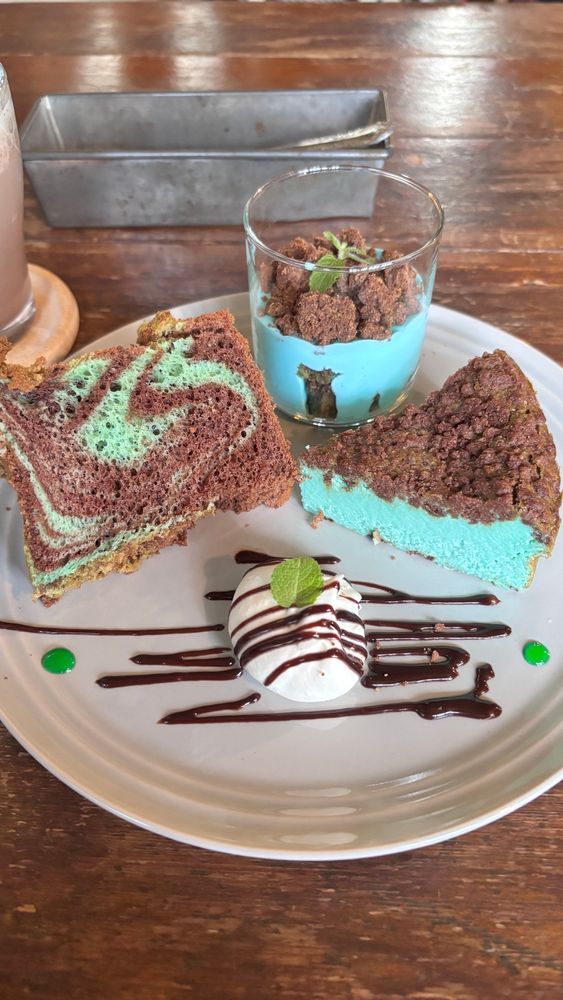 チョコミントデザートプレート