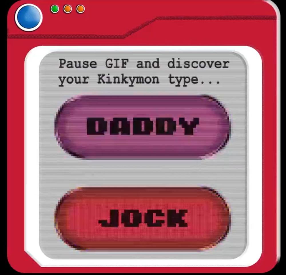 A random pair generator result of various kinks reading "daddy" and "jock."
