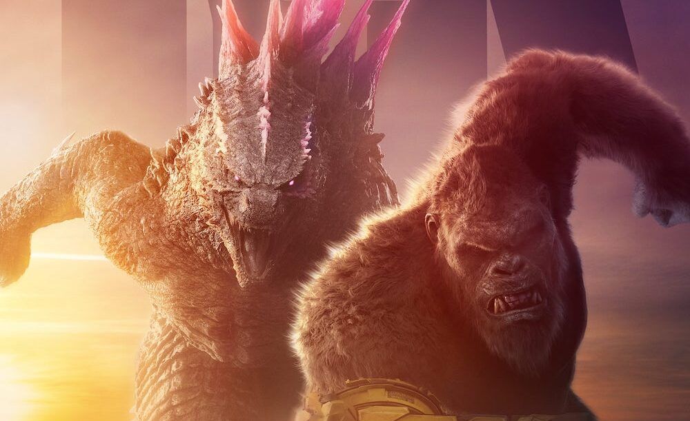 godzilla and king kong as they appear in "godzilla x kong (something something)" the 2024 movie