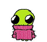 flug wearing a purple sweater for this winter season