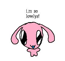 The Pink One saying "I,m so lovelys!"