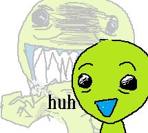 "huh" flug replies, certainly enraged yet trying to hide it