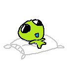 Flug laying on a pillow. probably comfortable!