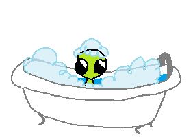 flug in a bubble bath