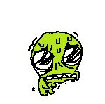 flug, looking really scared and nervous