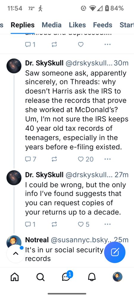 Dr sky skull saying if Harris McDonald job can be verified with the irs
