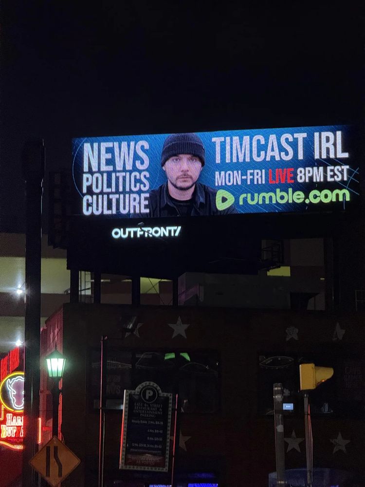 Image of Tim Pool ad for Timcast IRL podcast on rumble.com. Says is, "News, politics, culture."

As if Tim Pool had culture.