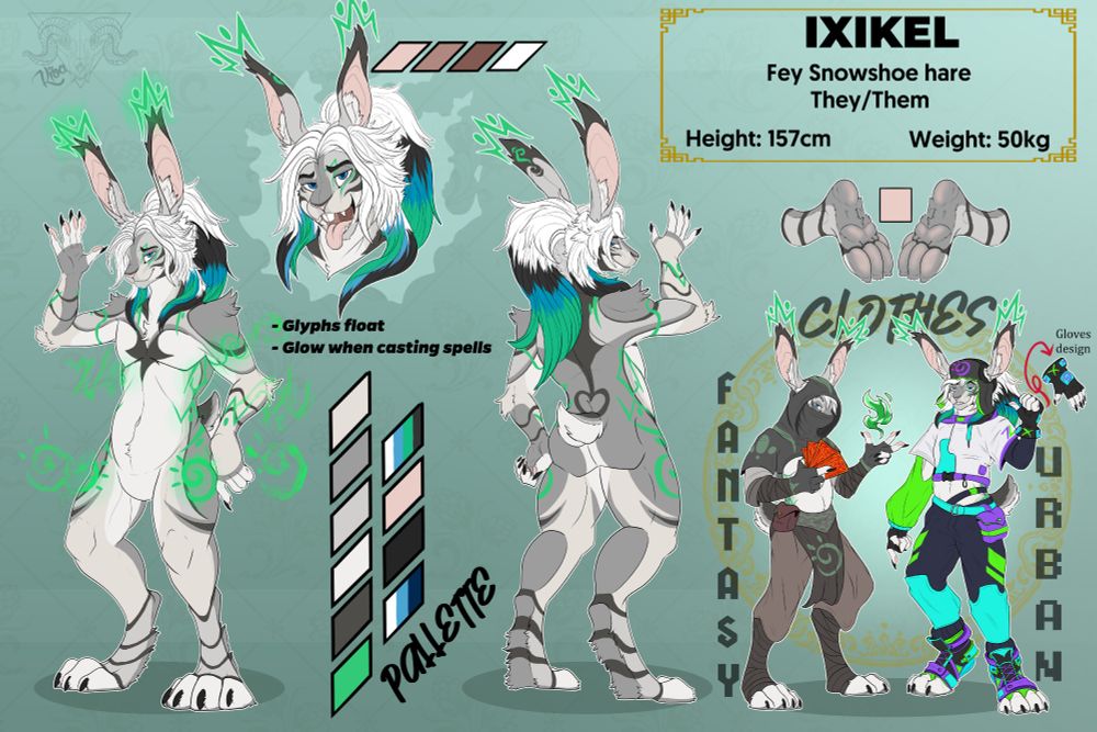 Drawn anthro snowshoe hare