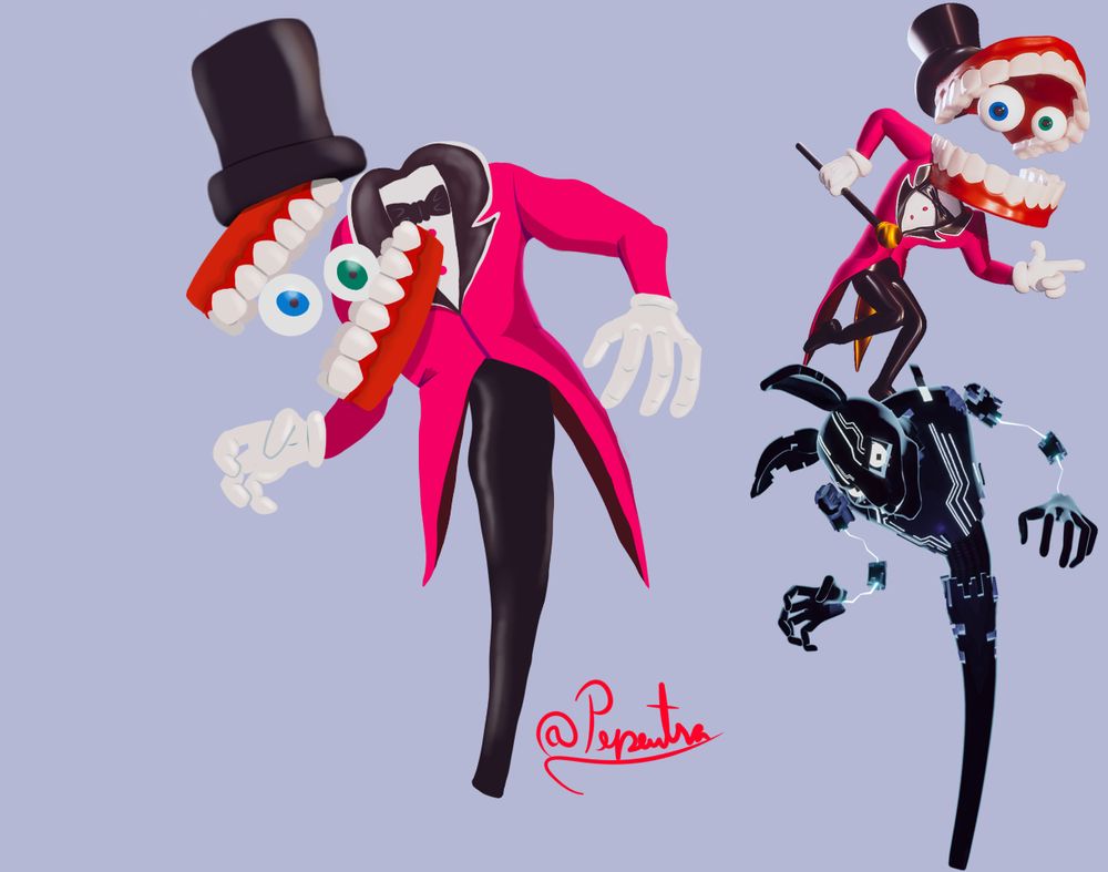 Caine with MRES from FNAF RUIN's proportions