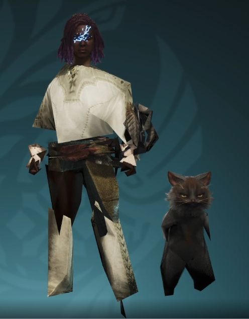 Monster Hunter Wilds character customization screenshot. The screenshot is showing a graphical error in which the character models are reduced to their lowest level of detail, resulting in models made up of as few polygons as possible.