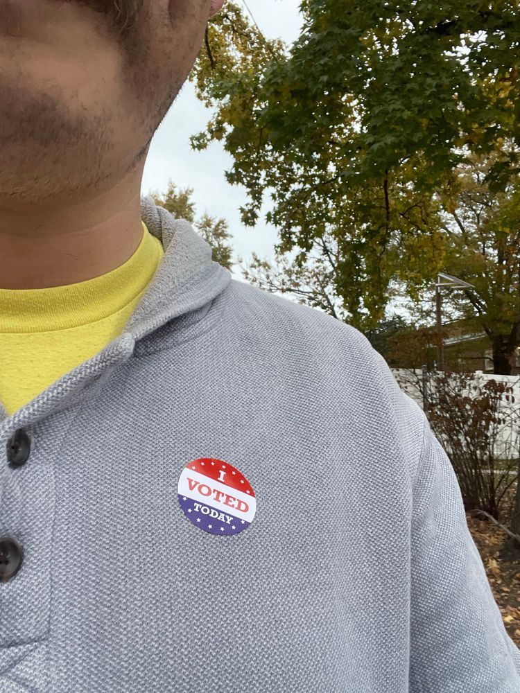 your humble op with a i voted sticker