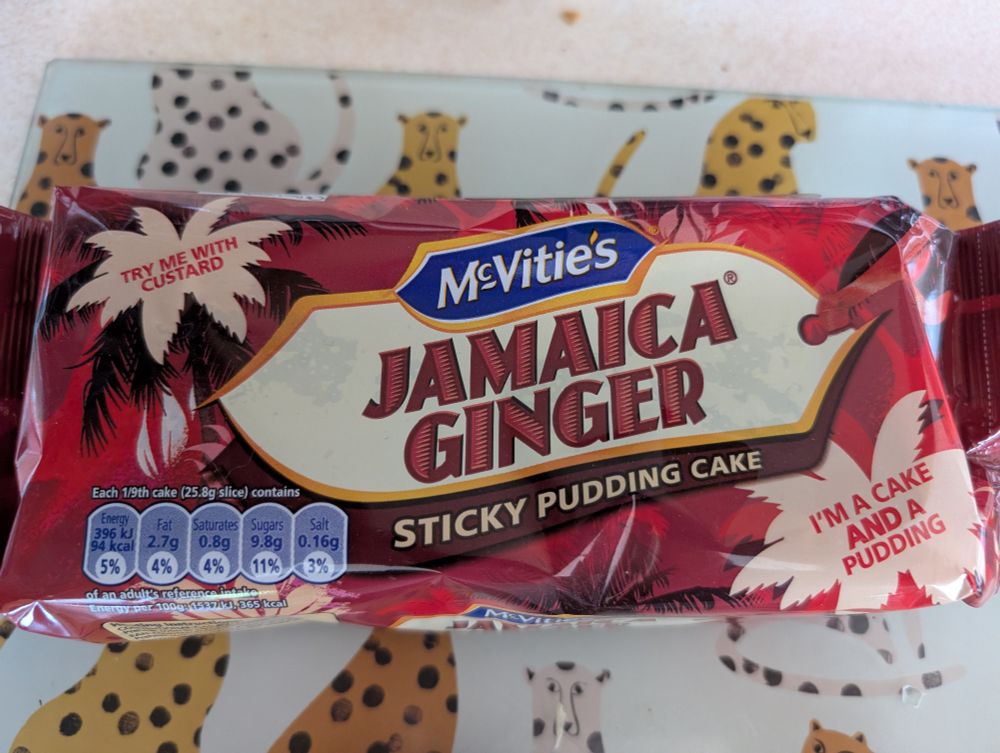 Jamaica ginger cake v small allegedly serves 9 - it didnt