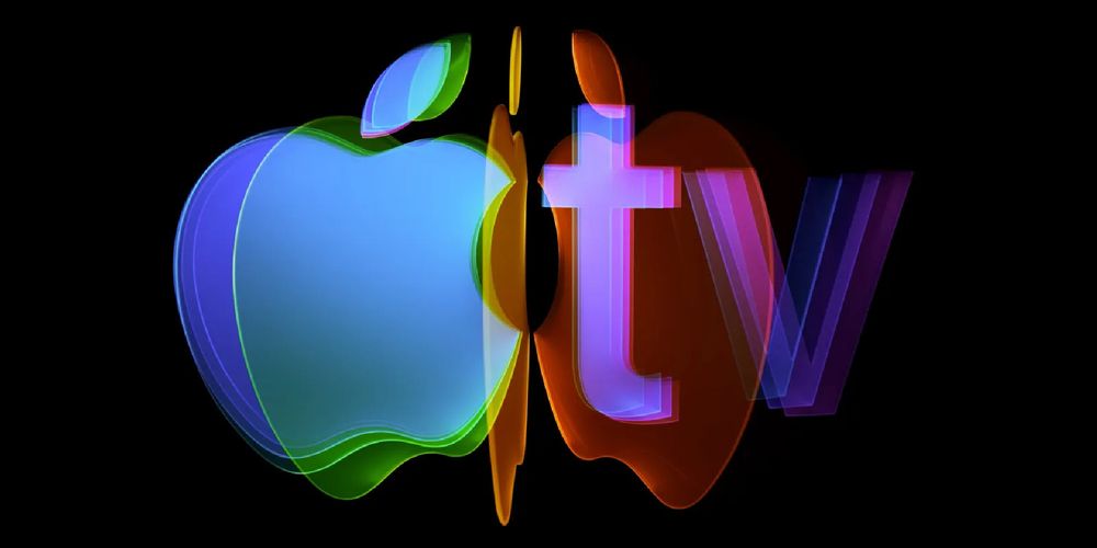Scène de tournage de l'animation "Apple TV" en verre dans un studio