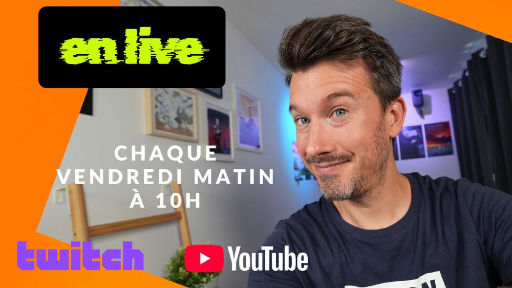 Guillaume Vendé présent en live chaque vendredi matin à 10h sur Twitch et YouTube