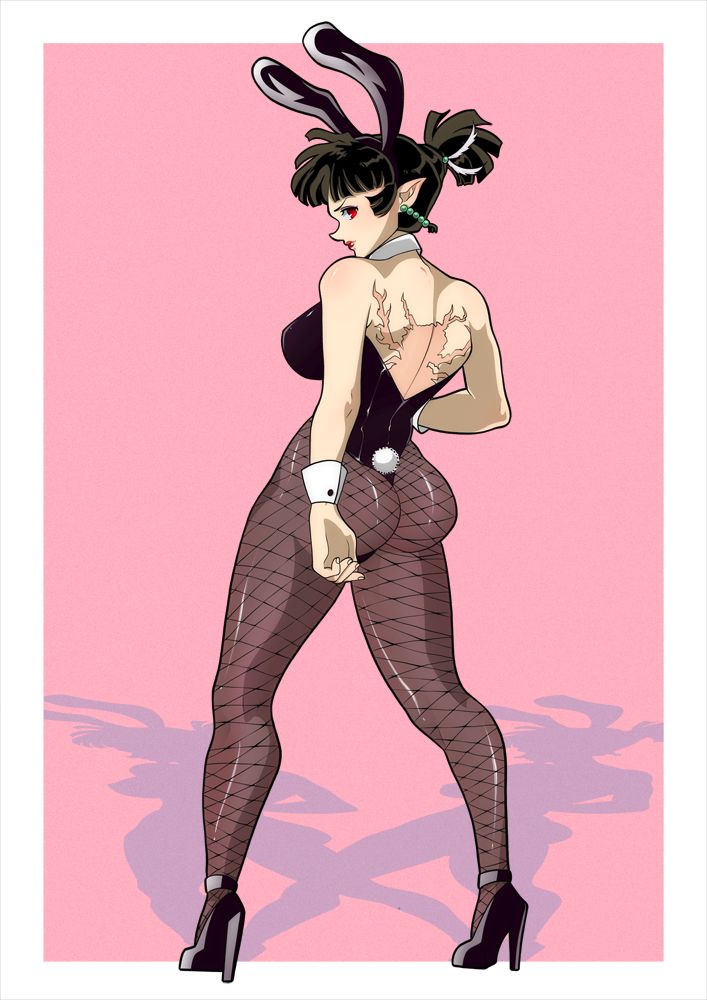 Kagura from InuYasha in a Bunny Suit