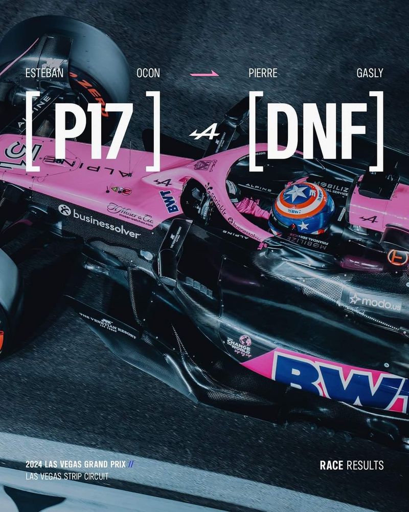 Illustration de L'A524 avec les résultats de course du jour, Esteban P17 et Pierre DNF