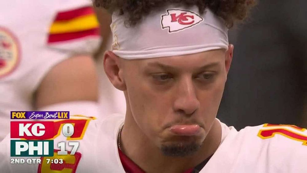 Patrick Mahomes v sad