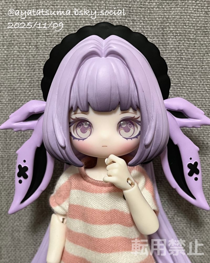 Happy Engineのブラインドドール
ルルリン物語より四耳霊(色違い)
紫と黒をメインカラーにしたドール