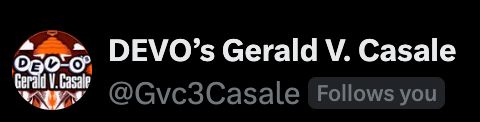 Gerald V Casale following Printed Circuit without her even realising