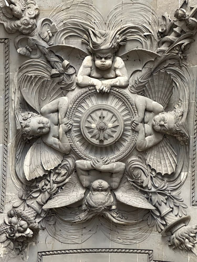 Ceiling art at the Louvre in France, Paris