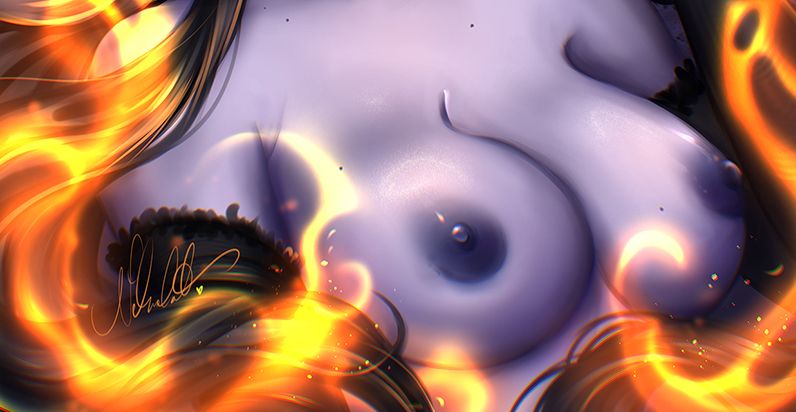 Fiery boobs