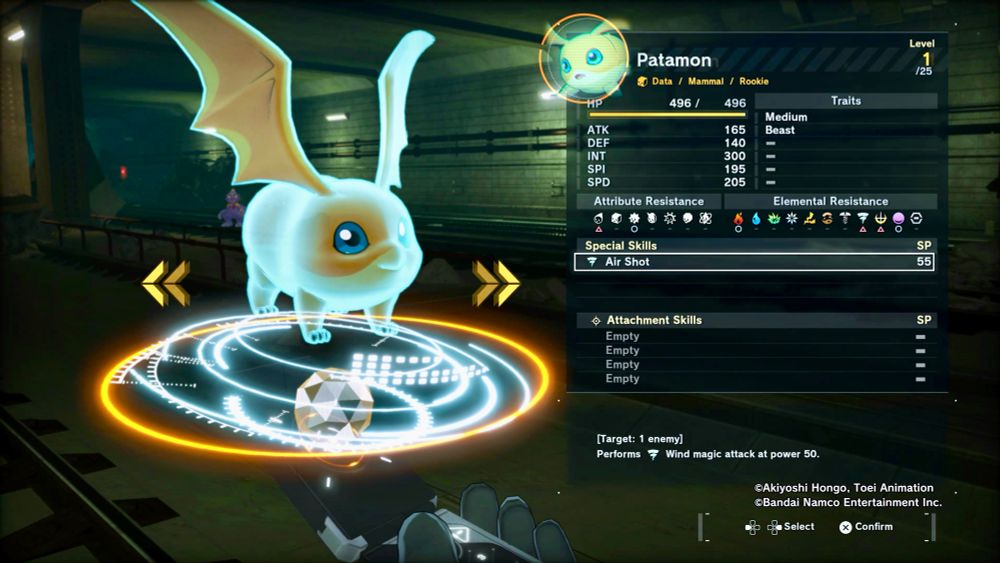 The Digimon character Patamon in Digimon Story Time Stranger. 