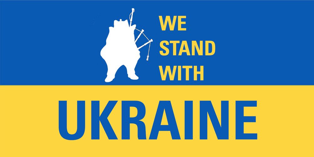 UA flag. We stand with Ukraine