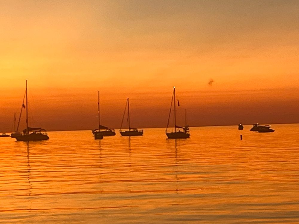 Boats in the sunset at Port Dalhousie, Ontario