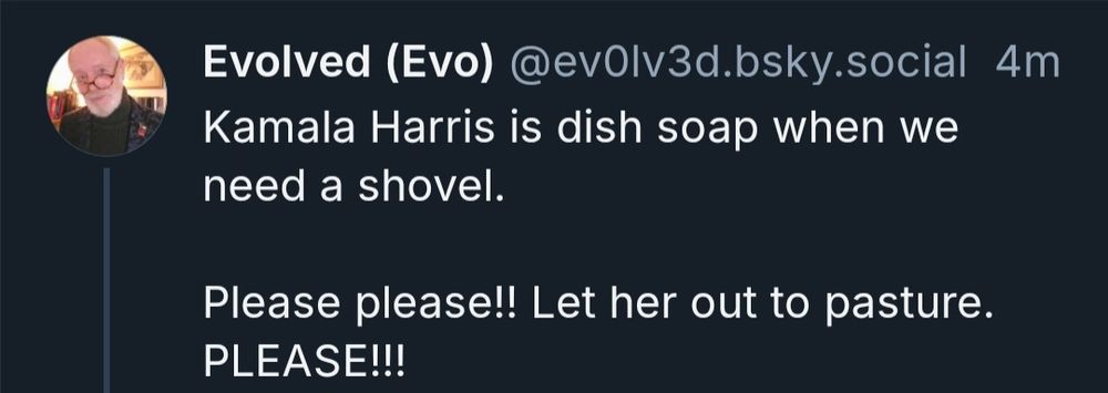 Screen shot of yet another white person talking shit about a black woman who would NOT have unleashed ICE upon our cities, but he and his ilk have to constantly shit on her to "prove" they were right to help her lose. 