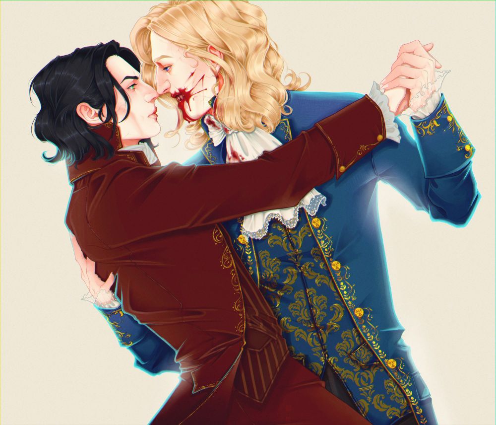 An image depicting louis and lestat from anne rice's interview with the vampire 