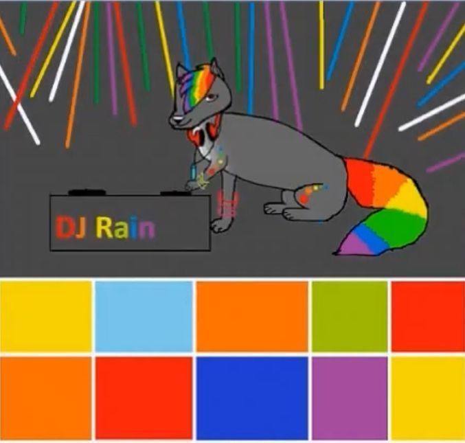 A blurry screenshot of a 2014 mouse and Microsoft Paint drawing of Lilli Sketch’s fursona at the time “Raving Rain.” In this piece, they are DJing at a party. There are colorful rectangles that represent the dance floor, and there are bright lines that represent the lasers at a rave.

Made by JrangerbArt.bsky.social in 2014.

Hashtags

#digitalart #digitaldrawing #microsoftpaint # #digitalartist #art #artblog #artblogger #artdigital #artisticgrowth #artist #furryart #artshare #bskyart #artistalley #furry #furryfandom #commissionfurry #ocart #oc #queerartist #transartist #disabledartist 